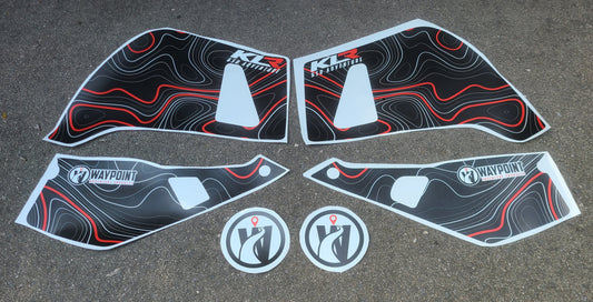 Waypoint ADV Topographical Graphic Kit Gen 1 KLR 650 '87-'07