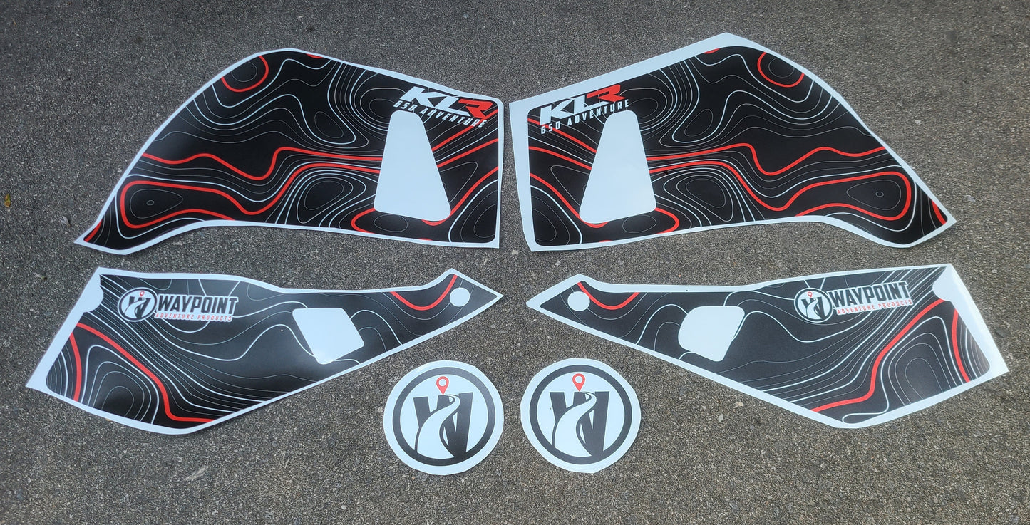 Waypoint ADV Topographical Graphic Kit Gen 1 KLR 650 '87-'07