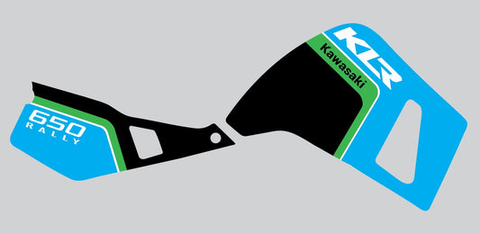 Waypoint ADV Retro Rally Graphic Kit Gen 1 KLR 650 '87-'07