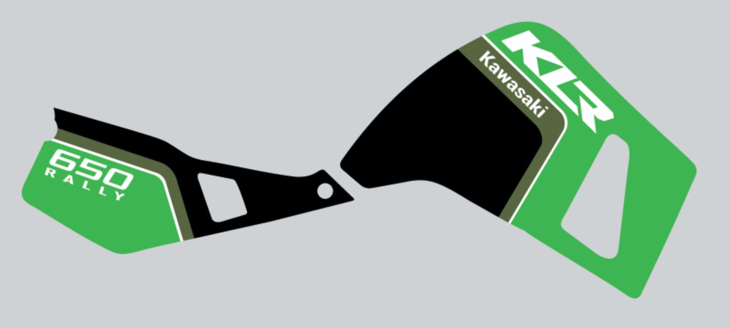 Waypoint ADV Retro Rally Graphic Kit Gen 1 KLR 650 '87-'07